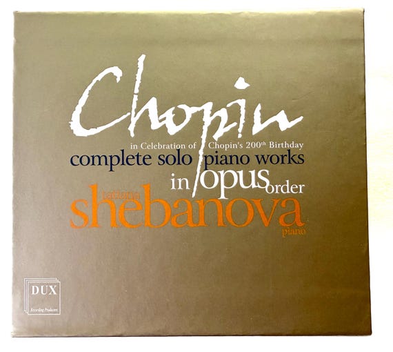 Tatiana Shebanova, Chopin Complete Solo Piano Works Box Set DUX