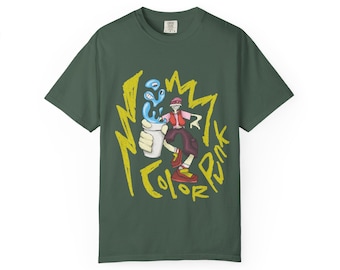 Y2K Graphic Tee – Hip-Hop Streetwear T-Shirt, Oversized Comfort Colors Shirt, Retro 2000s Style, Unisex Street Fashion Top, greeny version