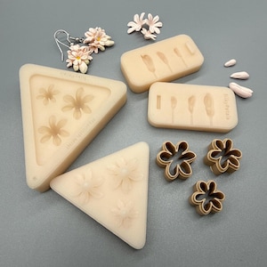 MINI Hyazinthe Silikonform Set, kleine Blumen- und Knospenformen, Polymer Clay Blumenwerkzeuge, Miniatur Floral Schmuckherstellung Lieferungen