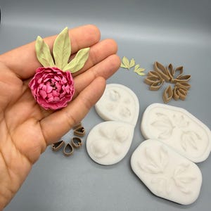 Mini Peony Petal Cutter Set, Polymer Clay Flower Cutters for Earrings & Botanical Flowers image 17