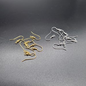 925 Sterling Silver Earring Hooks, SILVER Ear Wires,  Fish Hook Earring Findings with Ball & Spring – DIY Jewelry Making Supplies