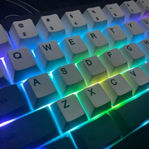 Split thocky schwarz weiß verblassen drahtlose Tastatur