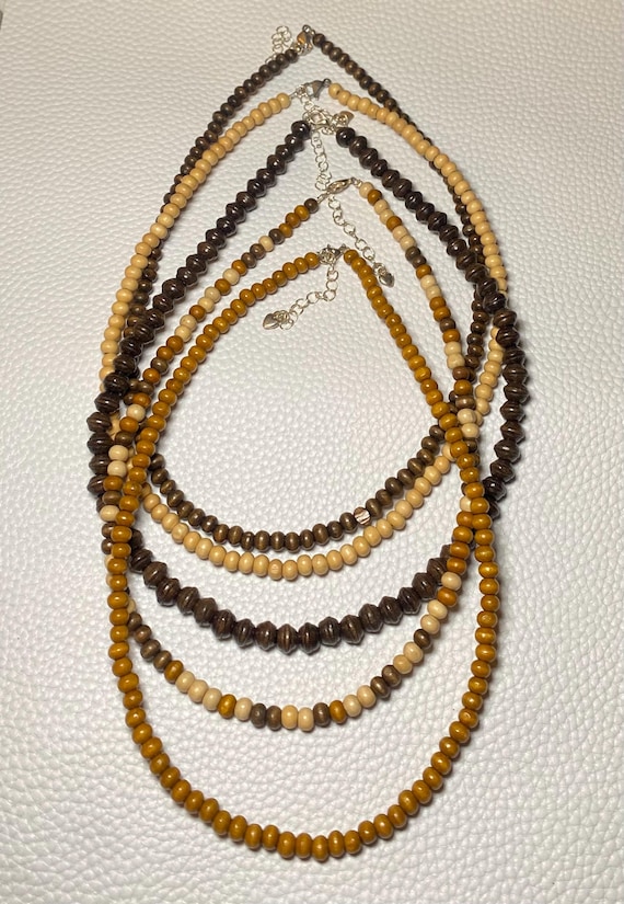 Wood Beaded Necklaces