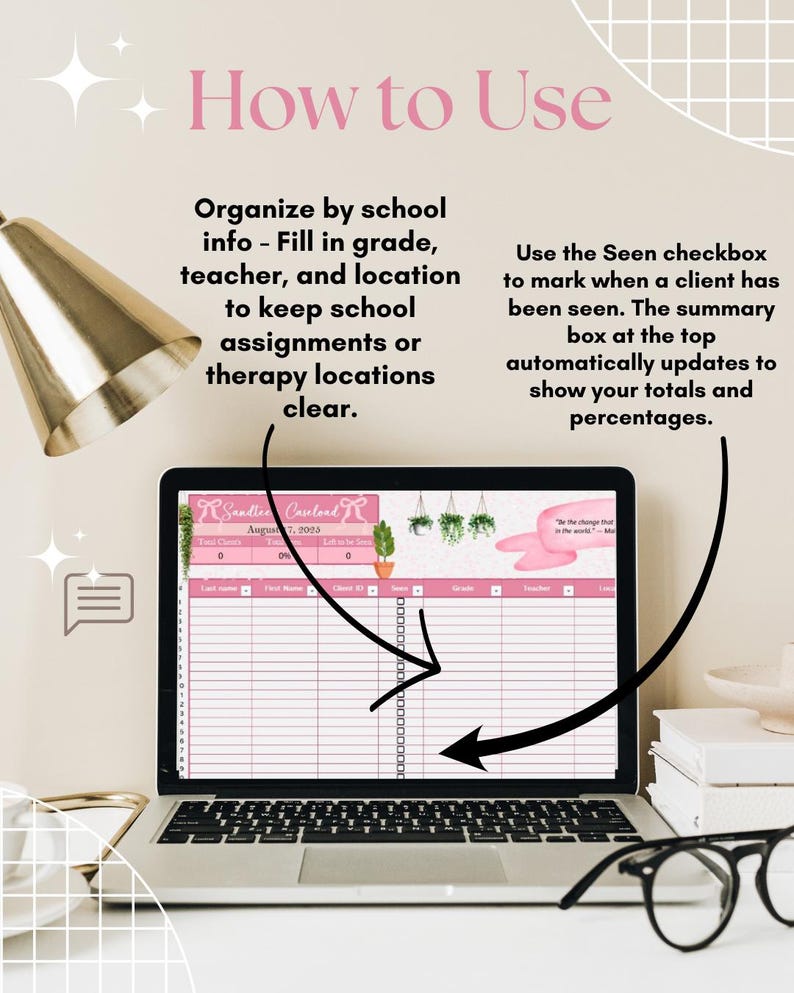 All Pink Caseload Tracker | Excel Template - Etsy