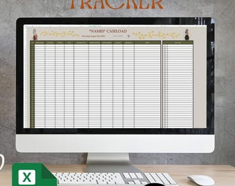Seguimiento de la carga de trabajo del terapeuta / Hoja de cálculo para la gestión de clientes / Lista de tareas con casillas de verificación / Plantilla editable para Excel/Hojas de cálculo de Google