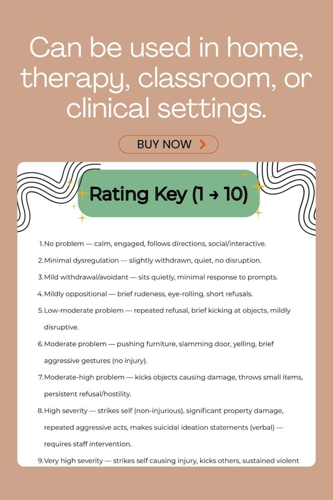Behavior Tracker & Rating Key | Printable Monthly Chart | Child ...