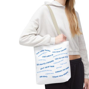 Pilates Fan Tote Bag, Workout Tote, Fitness Tote, Gym Bag, Exercise Tote, Pilates Core, Pilates Era, Gifts for Her, Fitness Gifts