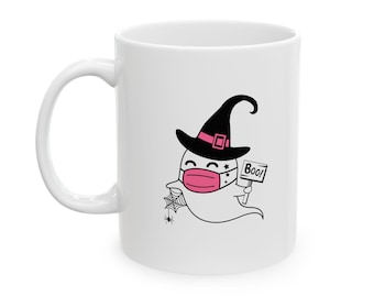 Halloween Ceramic Mug: Spooky Pumpkin Coffee Cup - Witch Cauldron Drinkware