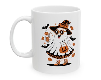 Spooky Halloween Mug: Witchy Ceramic Coffee Cup, 11oz/15oz