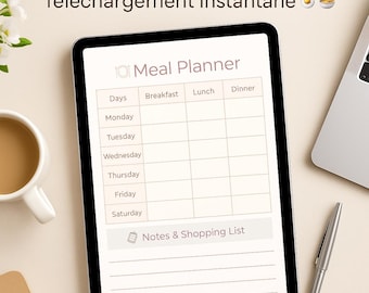 Meal Planner 2025 – Printable Weekly Meal Planner – Food Organization