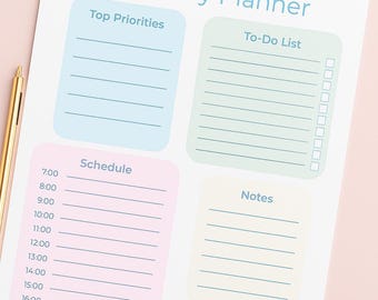 Daily Planner 2025 – Printable Daily Planner for Productivity and Organization
