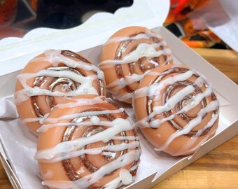 Cinnamon Roll Candle Set of 4 | Bakery Decor | Cozy Coffee Shop Gift | Sweet Home Decor