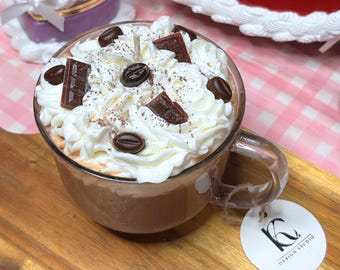 Chocolate Vanilla Latte | Espresso & French Vanilla | Coffee Lover Gift | Café Decor | Handmade Soy Wax