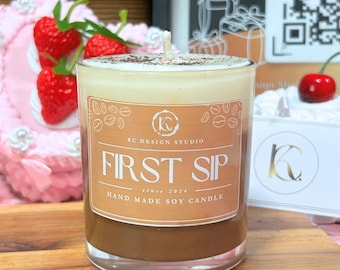 Classic Cappuccino Soy Candle | Coffee Lover Scented Gift | Espresso & French Vanilla | Cozy Home Decor