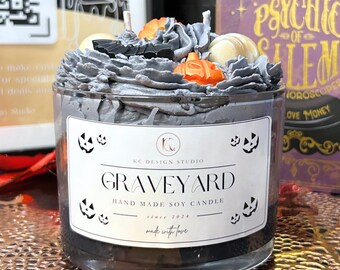 Halloween Graveyard Soy Wax Candle: Nightmare Before Christmas Inspired
