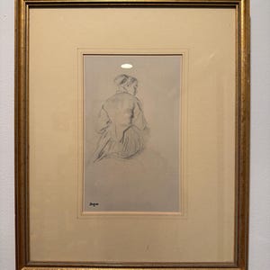 Edgar Degas – “Retrato de una joven” Litografía en blanco y negro – Firmada en plancha