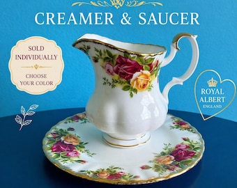 Royal Albert Old Country Roses Creamer with Underplate