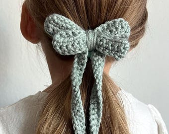 Patrón de ganchillo: Lazo para el cabello para principiantes sin pegamento