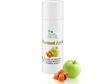 Caramel Apple Lip Balm | Rich Hydrating Brazilian Cupuacu Butter & Ceramide Formula | Organic