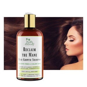 Reclaim the Mane Moringa Hair Growth Natural Shampoo | Leading Edge Innovative Ingredients | Professionally Formulated | Sulfate Free