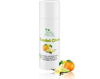 Twisted Citrus Lip Balm | Rich Hydrating Brazilian Cupuacu Butter & Ceramide Formula | Organic