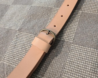 Civil War 19th Century Leather Drum Canteen Sling w/ British Import Buckle