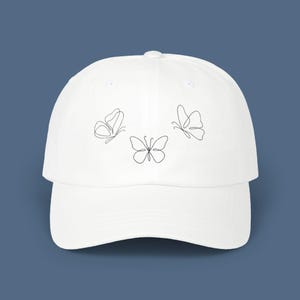 Butterfly Embroidered Classic Dad Cap, Casual Summer Hat, Gift for Dad, Fashionable Sun Protection, Unisex Cap, Outdoors Accessories