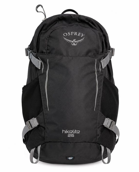 Osprey Hikelite 26 Backpack Black 26L Daypack 0/S 38–56 cm Hiking Travel AirSpeed Mesh Back . Rain cover included. Excellent Condition