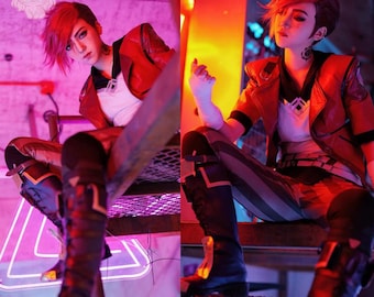 Disfraz de cosplay de Vi-Arcane: atuendo completo de anime para exposiciones y sesiones de fotos