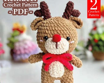 Reindeer Crochet Pattern, Christmas Reideer, Amigurumi pattern Reindeer, Crochet pattern Reindeer, PDF English, DIY