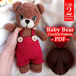 Baby Bear Crochet Pattern, Amigurumi pattern Baby Bear, Crochet pattern Baby Bear, PDF English, DIY