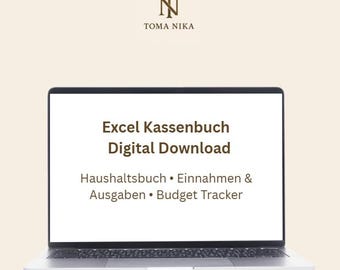 Excel Kassenbuch Vorlage | Haushaltsbuch & Budget Tracker | Digitale Excel-Datei | Sofort-Download