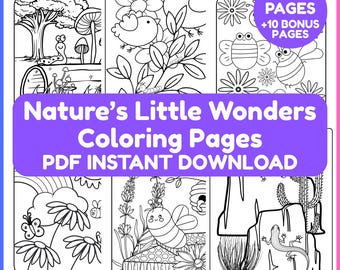 Nature Coloring Pages Digital Download PDF