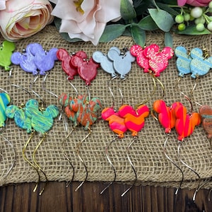 Mouse-Inspired Balloon Earrings with Metal String – Whimsical for Park Lovers!