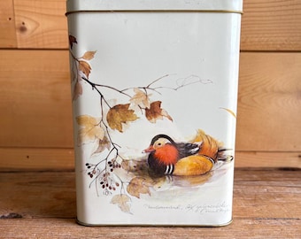 Vintage Mandarin Duck Tea Tin