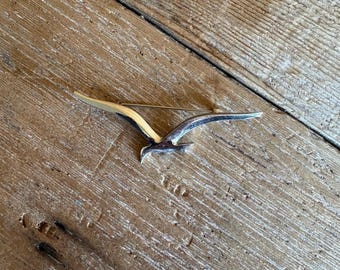Vintage Seagull Brooch | Mid Century Modern Jewelry