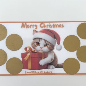 Merry Christmas Kitty Scratch off Savings Challenge | Budgeting | Cash Stuffing | Cash Envelopes