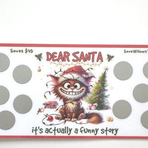 Christmas Scratch-off Savings Challenge | Cat Budget Tracker | Funny Cash Stuffing | Low-income Friendly