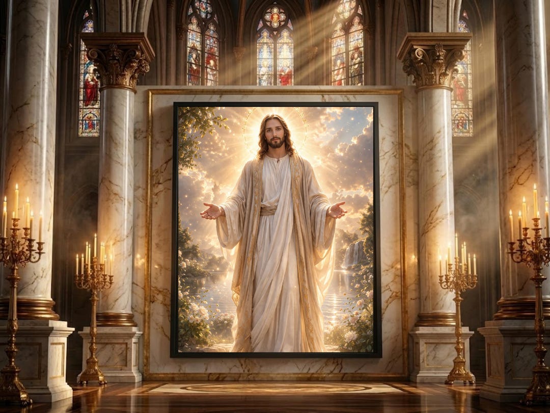 Jesus Christ Wall Art Canvas, Christian Religious Decor, Faith Inspired ...