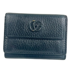 Gucci Dark Leather Card Holder Vintage Unisex