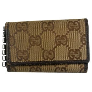 Gucci Brown Ebony Vintage 6 Ring Key Holder Wallet