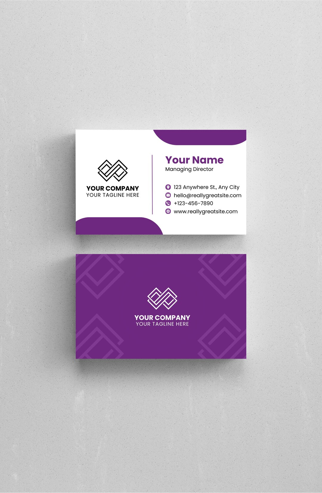 Modern Business Card Template Editable Minimalist Design (canva) Etsy