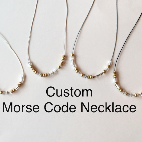 Morse Code Necklace / Custom Morse Code Necklace / Custom Morse Code Jewelry / Custom Jewelry / Inspirational Jewelry