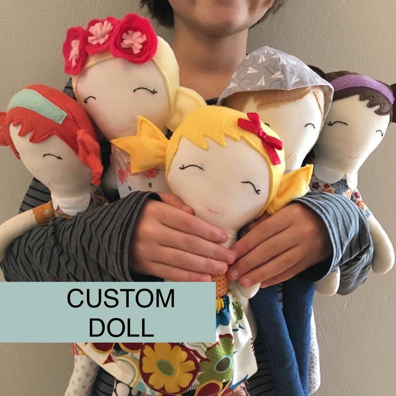 Custom Cloth Doll, OOAK Doll, Make Your Own Doll, Deisgn Your Own Dol…