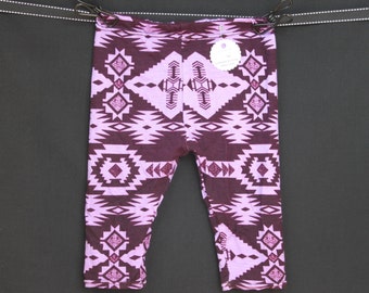 SALE Purple, Lavender, Grape, Geometric, Aztec, Baby Girl, Knit Leggings Pants, Blue, Teal, Pink, Black