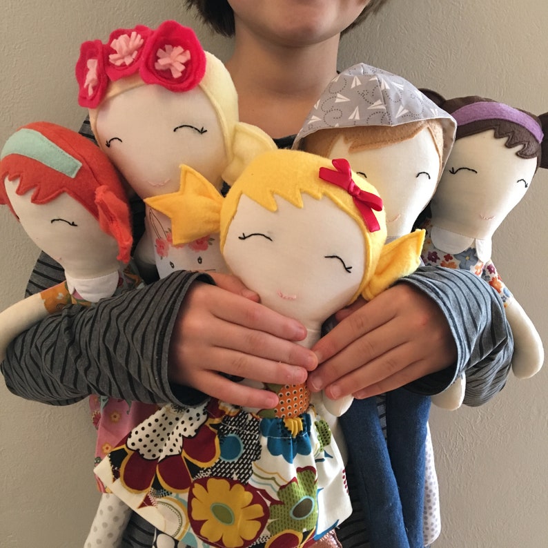 Cloth Doll Fabric Doll Modern Rag Doll Soft Doll Etsy