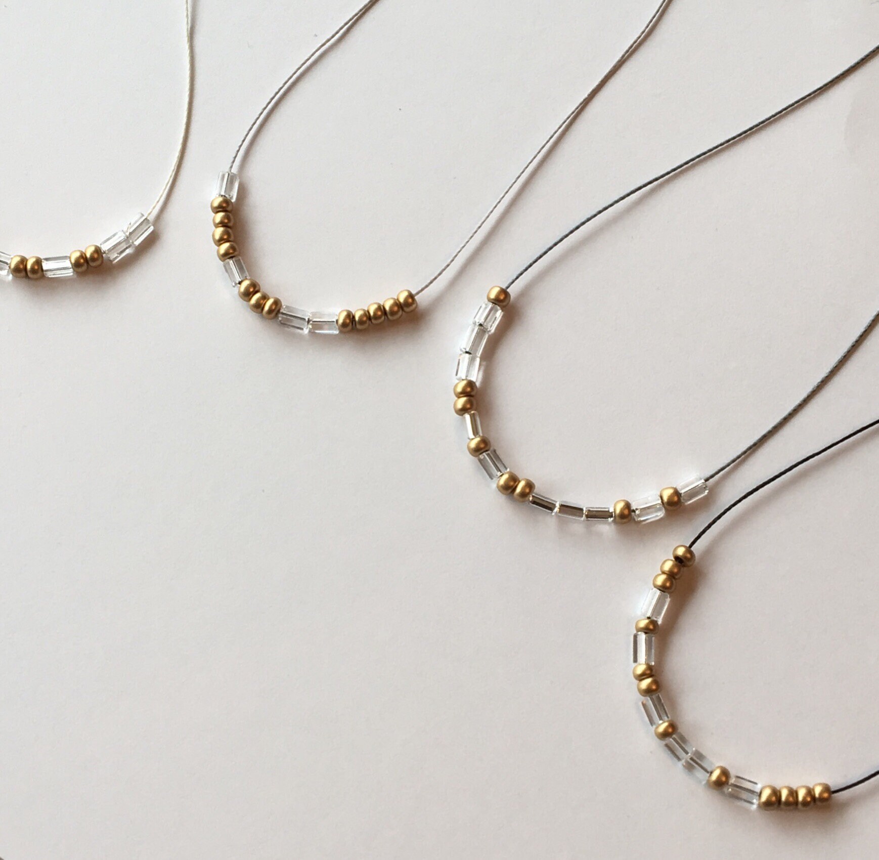 Custom Morse Code Necklace, Glass Bead Name/word Jewelry - Etsy
