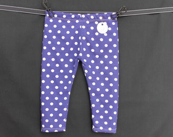 SALE Blue, Navy, Polka Dot, Unisex, Baby Girl, Baby Boy Knit Leggings Pants