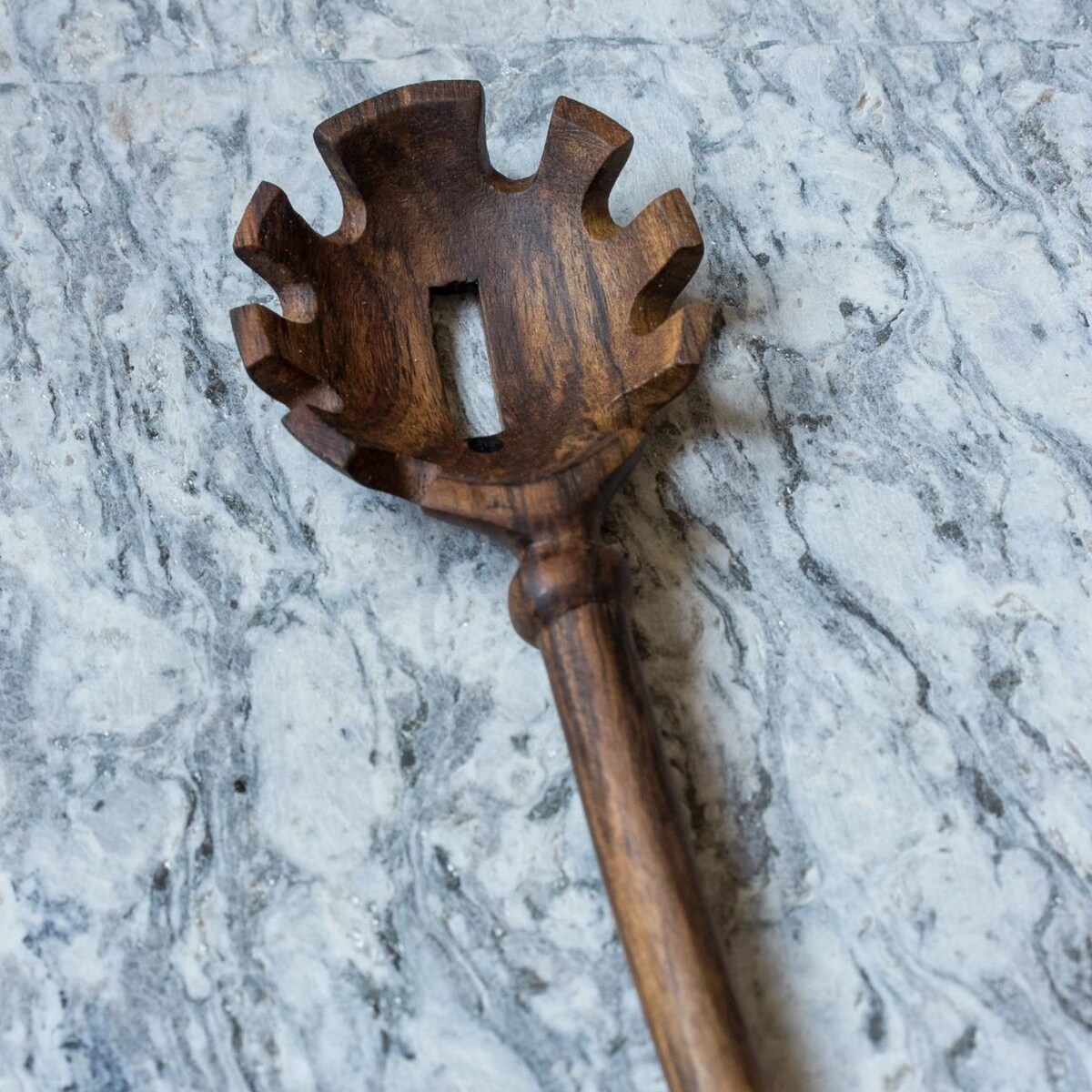 Hand Carved Wooden Pasta Spoon