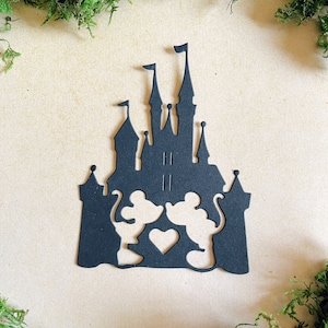 Mickey and Minnie Castle Die Cut, Silhouette, Card Making, Scrapbooking